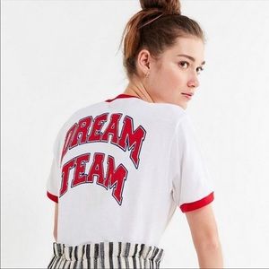 Urban Outfitters “Dream Team” cropped tshirt